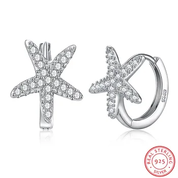 Fashion Trendy 100% 925 Sterling Silver Clip On Stud Earrings For Women Statment Cubic Zircon Stone Starfish Earring Party Gifts
Fashion Trendy 100% 925 Sterling Silver Clip On Stud Earrings For Women Statment Cubic Zircon Stone Starfish Earring Party Gifts