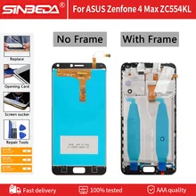 Écran tactile LCD de remplacement avec châssis, 5.5 pouces, pour ASUS Zenfone 4 Max ZC554KL X001D=