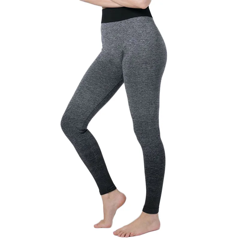 Фото Women Gradient Color Yoga Pants Breathable Hip-lifting Fitness Leggings JS24 | Женская одежда