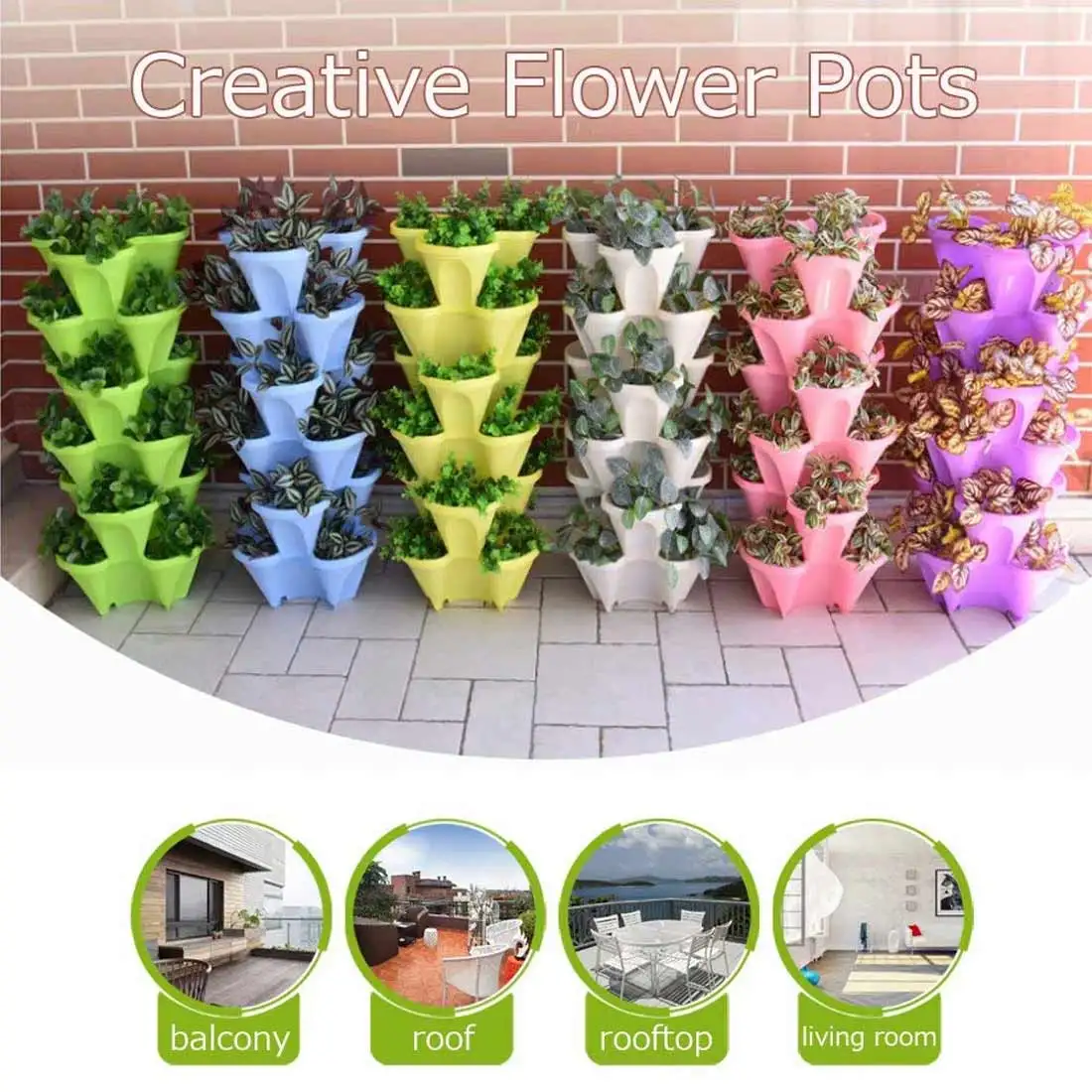 Three-dimensional Flower Pot Strawberry Basin Multi-layer Superimposed Cultivation Pot Vegetable Melon Fruit Planting Pot
Three-dimensional Flower Pot Strawberry Basin Multi-layer Superimposed Cultivation Pot Vegetable Melon Fruit Planting Pot