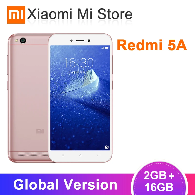 

Global Version Xiaomi Redmi 5A 5 A 2GB RAM 16GB ROM Mobile Phone Snapdragon 425 Quad Core 5.0" 13.0MP 4G LTE 3000mAh MIUI 9