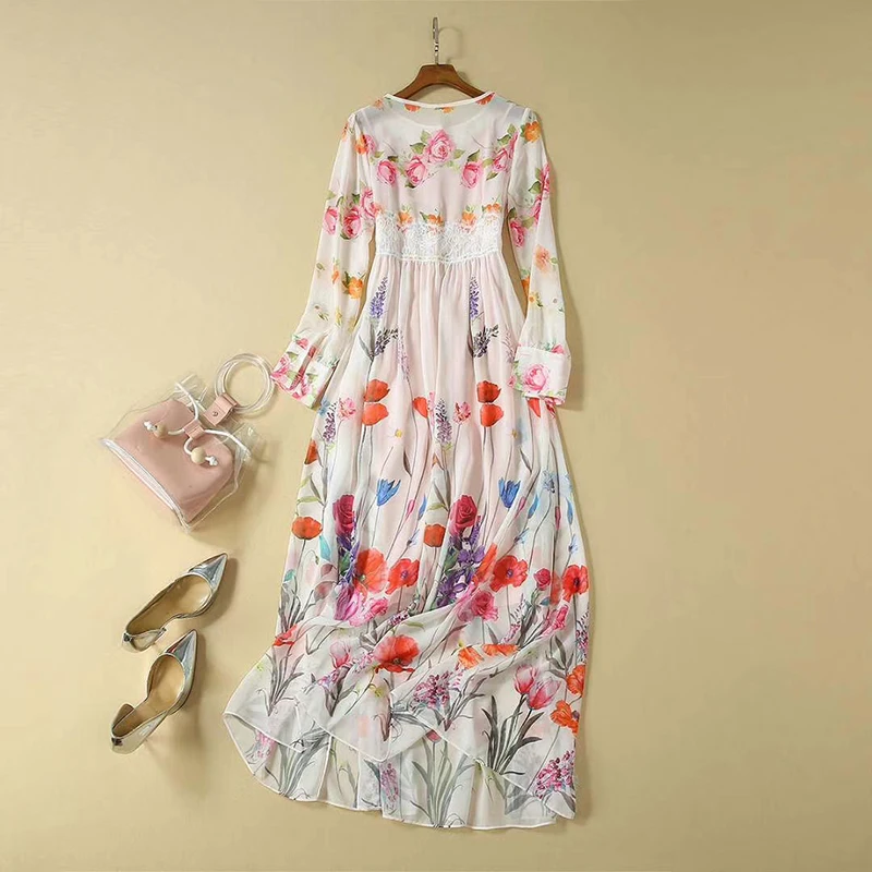 Floral Runway Designer New Arrival Long Women Dress Beach Long Sleeve Tunic Vintage Party High Waist V-neck Lace Print Vestidos
Floral Runway Designer New Arrival Long Women Dress Beach Long Sleeve Tunic Vintage Party High Waist V-neck Lace Print Vestidos