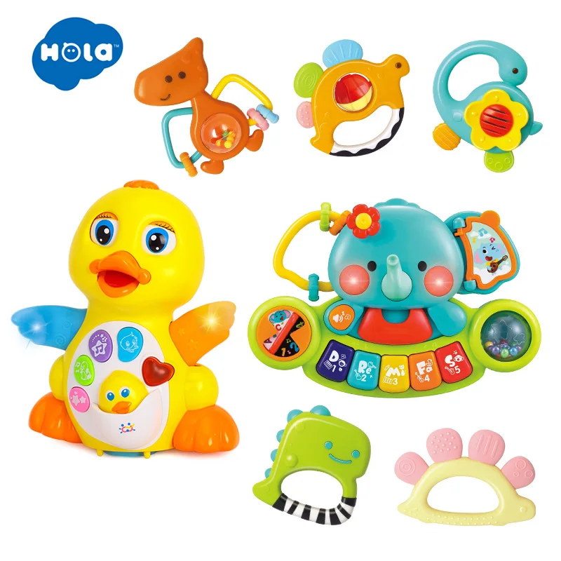 HOLA 1109&3135&808 5pcs/Lot Safe Cartoon Baby Rattle And Multifunctional Electronic Organ And Yellow Dancing Duck
HOLA 1109&3135&808 5pcs/Lot Safe Cartoon Baby Rattle And Multifunctional Electronic Organ And Yellow Dancing Duck