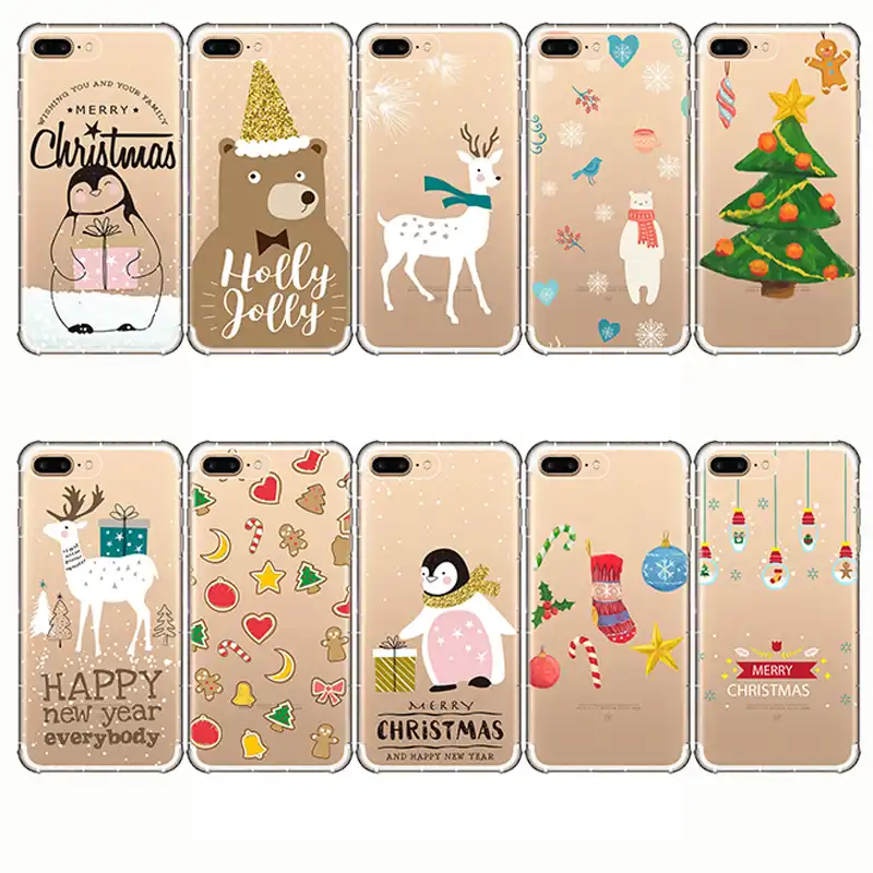 soft silicone phone case cover merry christmas happy new year