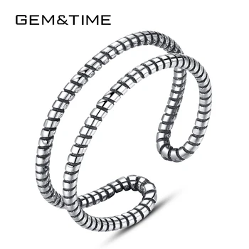 Gem&Time 100% 925 Sterling Silver Embossed Pattern Layerd Finger Ring Vintage Style Hollow Adjustable Rings Fine Jewelry SR0243
Gem&Time 100% 925 Sterling Silver Embossed Pattern Layerd Finger Ring Vintage Style Hollow Adjustable Rings Fine Jewelry SR0243