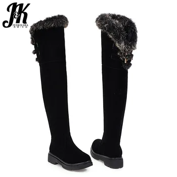 JK Over The Knee Boots Women Thick Heels Boot Ladies Round Toe Shoes Female Platform Shoes Fur Buckle Shoes Winter 2020 New 
JK Over The Knee Boots Women Thick Heels Boot Ladies Round Toe Shoes Female Platform Shoes Fur Buckle Shoes Winter 2020 New