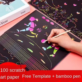 100 sheets of colorful scratch paper for children Paints By Numbers Animals Pictures Oil Painting Set Gift Coloring Canvas Wall
100 sheets of colorful scratch paper for children Paints By Numbers Animals Pictures Oil Painting Set Gift Coloring Canvas Wall