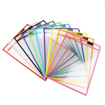 10pcs/set Reusable Clear Erase Pockets Transparent Write and Wipe Pockets Drawing Board With Pen Holder Home Storage
10pcs/set Reusable Clear Erase Pockets Transparent Write and Wipe Pockets Drawing Board With Pen Holder Home Storage
