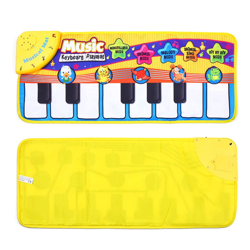 70x27cm/ Piano Mat Portable Children Musical Dance Piano Mat Keyboard Play Musical Carpet Baby Early Education Blanket for Kids Party Dance Games Without Battery
