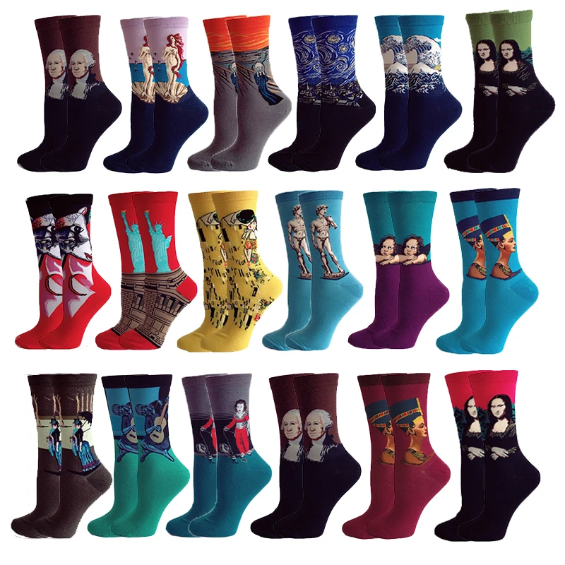 Fashion Cotton Men&Women's Casual Socks Harajuku Funny Van Gogh Starry Night Printing Oil Painting Art Sock for Christmas Gift
Fashion Cotton Men&Women's Casual Socks Harajuku Funny Van Gogh Starry Night Printing Oil Painting Art Sock for Christmas Gift
