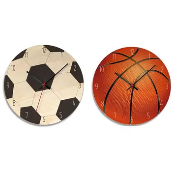 2x Child Home Decorative Wall Clock Sport Style Wooden Wall Clock Creamy White Black Orange 
2x Child Home Decorative Wall Clock Sport Style Wooden Wall Clock Creamy White Black Orange