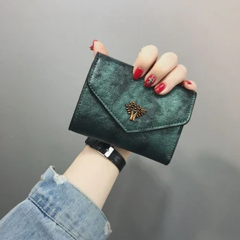 Vintage Women Wallets Leather Short Wallet Hasp Female Small Wallet Coin Purse Card Holder Green Wallet for Ladies Money Bag
Vintage Women Wallets Leather Short Wallet Hasp Female Small Wallet Coin Purse Card Holder Green Wallet for Ladies Money Bag