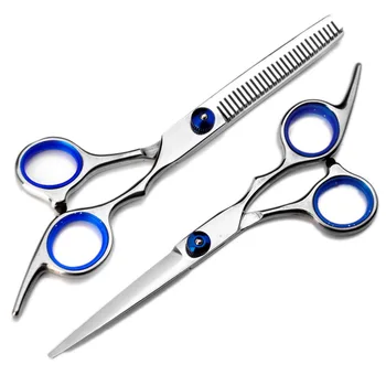 6 inch Cutting Thinning Styling Tool Hair Scissors Stainless Steel Salon Hairdressing Shears Regular Flat Teeth Blades 
6 inch Cutting Thinning Styling Tool Hair Scissors Stainless Steel Salon Hairdressing Shears Regular Flat Teeth Blades
