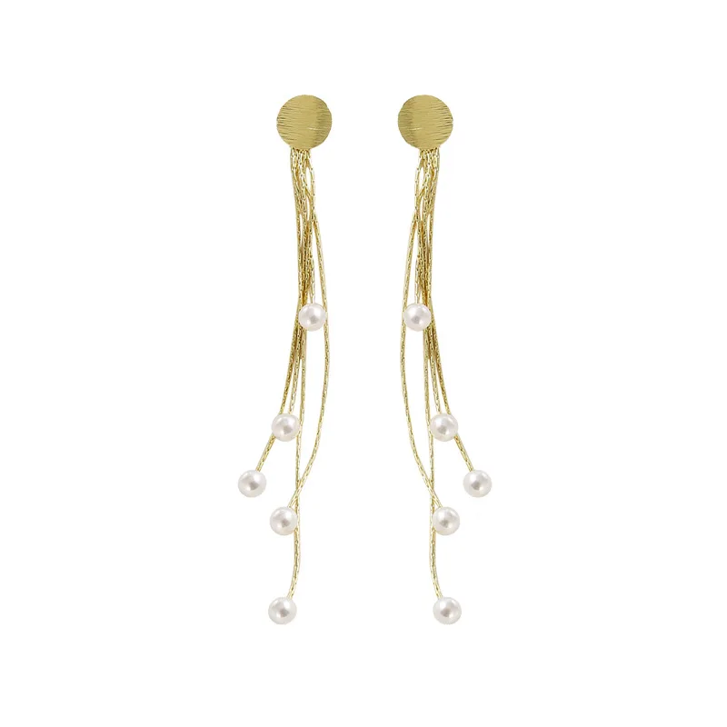 2020 Trendy Simple White Pearl Tassel Drop Earrings For Women Bohemia Long Chain Dangle Earring Jewelry Pendientes Brincos
2020 Trendy Simple White Pearl Tassel Drop Earrings For Women Bohemia Long Chain Dangle Earring Jewelry Pendientes Brincos
