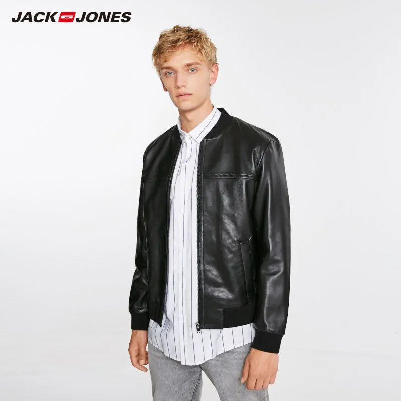 JackJones Winter Men's Fashion Sheepskin Genuine Leather Jacket Baseball Collar Leather Jacket Menswear 218410501
JackJones Winter Men's Fashion Sheepskin Genuine Leather Jacket Baseball Collar Leather Jacket Menswear 218410501
