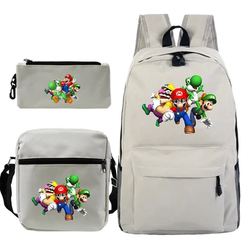 Super Mario Bros Print Mochilas Escolar Boys Girls School Bags Travel Backpack Bolsa Escolar with Crossbody Bag Pen Bags
Super Mario Bros Print Mochilas Escolar Boys Girls School Bags Travel Backpack Bolsa Escolar with Crossbody Bag Pen Bags