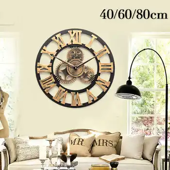 40/60/80cm Retro Vintage Handmade Large Wall Clock Luxury 3D Handmade Wooden Wall Hanging Clock Living Room Decoration Gift
40/60/80cm Retro Vintage Handmade Large Wall Clock Luxury 3D Handmade Wooden Wall Hanging Clock Living Room Decoration Gift