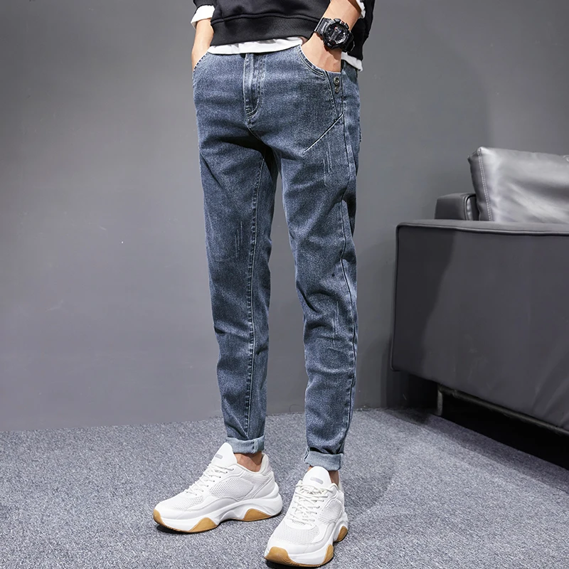 Spring Autumn 2020 New Men's Slim Elastic Jeans Fashion Business Classic Style Jeans Denim Pants Trousers Long Pants Male
Spring Autumn 2020 New Men's Slim Elastic Jeans Fashion Business Classic Style Jeans Denim Pants Trousers Long Pants Male