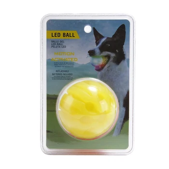 

Ball LED Glowing Streak Dog Ball Blinking Pet Lights Up Supplies For Night Play Dogs Play Fetching Squeaks Funny Pets Dog Toys
