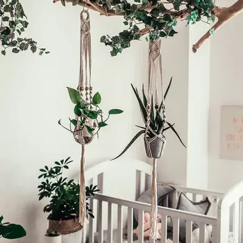 Bohemia Plant Pot Tray Handmade Woven Cotton Rope Hanging Basket Wall Hanging Flower Pot Plant Hanging for Garden Plant Tray
Bohemia Plant Pot Tray Handmade Woven Cotton Rope Hanging Basket Wall Hanging Flower Pot Plant Hanging for Garden Plant Tray