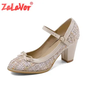 ZALAVOR Women Pumps Shoes Fashion Metal Buckle Sweet Bowknot Shoes Women Stylish Thick High Heels Dance Footwear Size 32-43 
ZALAVOR Women Pumps Shoes Fashion Metal Buckle Sweet Bowknot Shoes Women Stylish Thick High Heels Dance Footwear Size 32-43