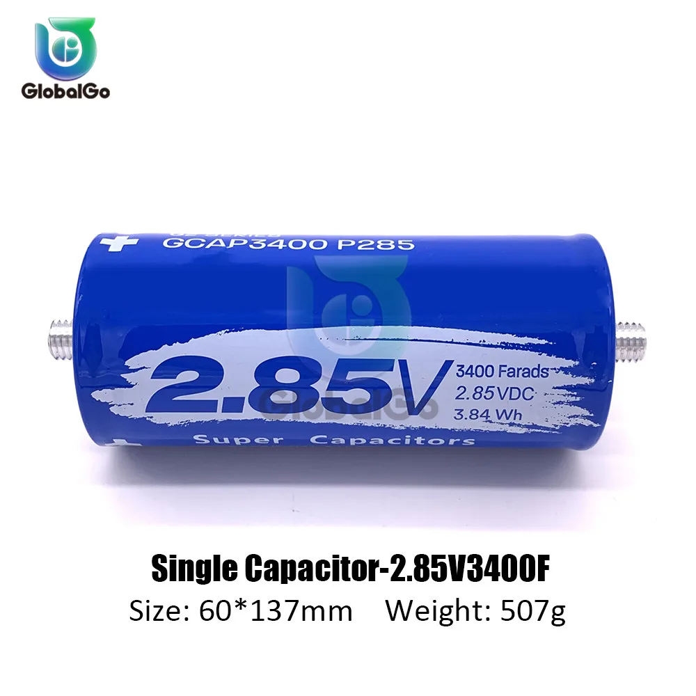 2.85V 3400F 2.7V 3000F Super Farad Capacitor 2.85V 3400F Smart Meter Car Toy Motor Drive Capacitors Battery Power Supply
2.85V 3400F 2.7V 3000F Super Farad Capacitor 2.85V 3400F Smart Meter Car Toy Motor Drive Capacitors Battery Power Supply