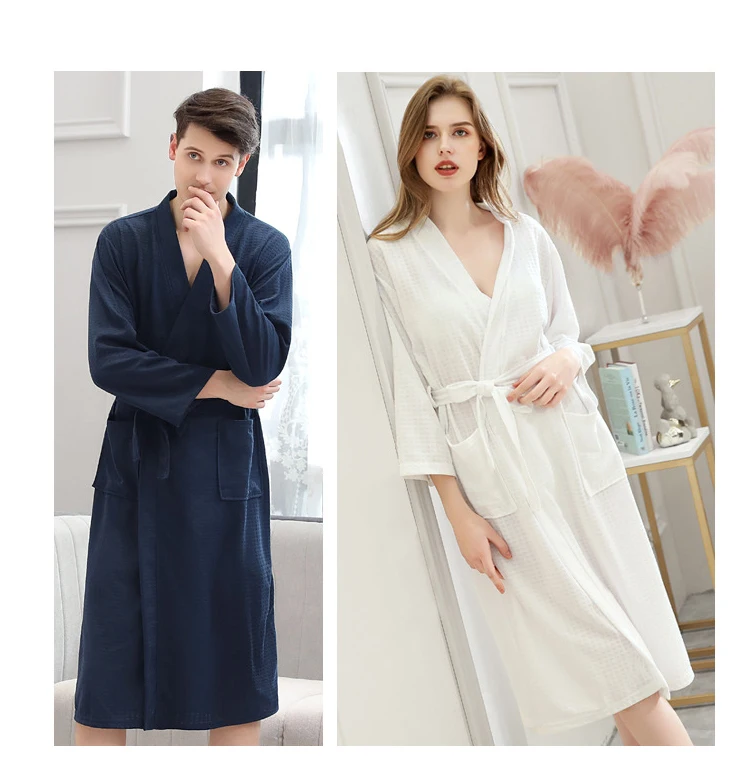 Waliicorners Autumn couple bathrobe thin section quick-drying absorbent for men and women for Bridesmaid Robes solid color couple bathrobe 12 H890115824b5c4110b64c94c5aaaddc46f