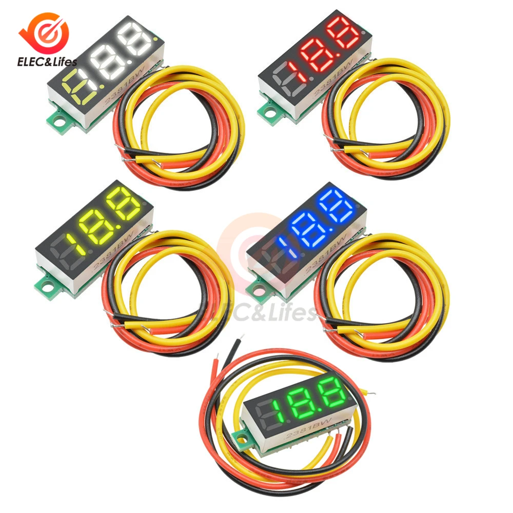 DC 0V-100V Mini 0.28 inch LED Digital Voltmeter Voltage Meter Volt Detector Monitor Tester Panel Car voltmeter 12V 24V Red Green
DC 0V-100V Mini 0.28 inch LED Digital Voltmeter Voltage Meter Volt Detector Monitor Tester Panel Car voltmeter 12V 24V Red Green