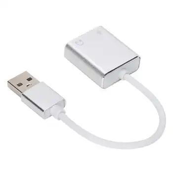 External USB 2.0 Sound Card 3D Virtual 7.1 Channel Audio Adapter 3.5mm for Phone PC Laptop Notebook Desktop
External USB 2.0 Sound Card 3D Virtual 7.1 Channel Audio Adapter 3.5mm for Phone PC Laptop Notebook Desktop