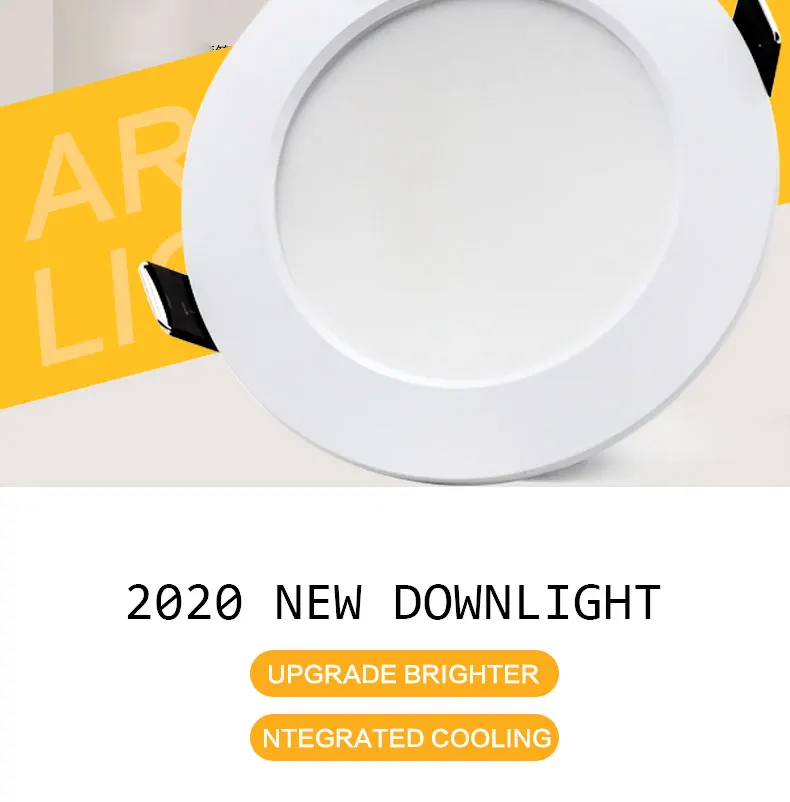 10PCS/lot LED Downlight 7W 9W 12W 15W 18W AC 220V Round Recessed Warm Cold White LED Ceiling Spot Light Down Light For Bathroom