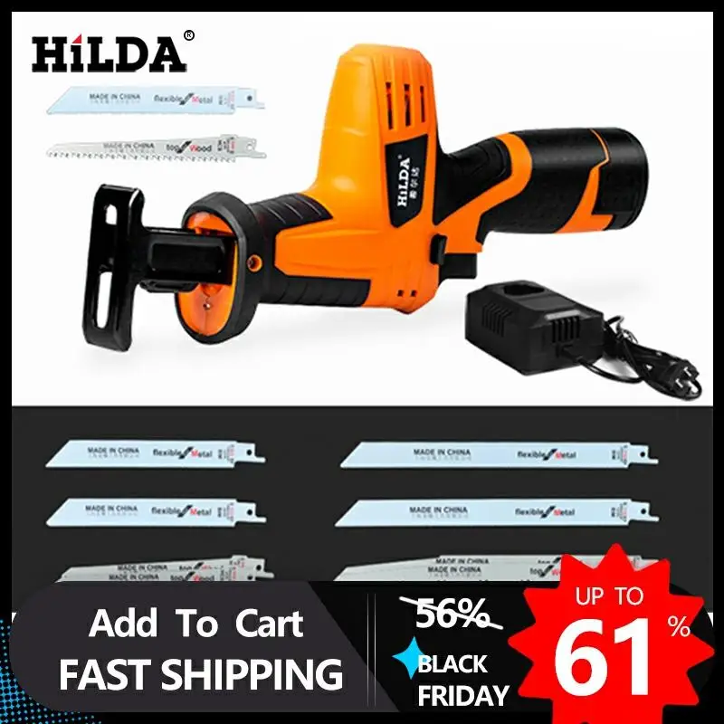 HILDA cordless Reciprocating Saw Electric Saw Wood/ Metal Saws With Sharp Blade Woodworking Cutter
HILDA cordless Reciprocating Saw Electric Saw Wood/ Metal Saws With Sharp Blade Woodworking Cutter