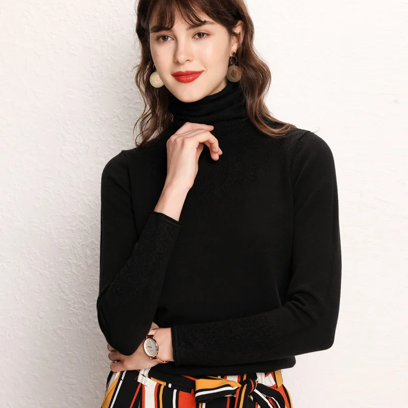 Hollow Long Sleeves Sweater Thin and Thick Turtleneck Korean Fall Oversized Women's Sweaters White Black Winter Cashmere Sweater
Hollow Long Sleeves Sweater Thin and Thick Turtleneck Korean Fall Oversized Women's Sweaters White Black Winter Cashmere Sweater