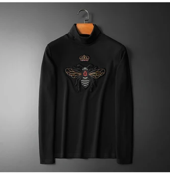 European and American style 2020 new men's T-shirt in autumn and winter mercerized cotton Plush thickened half high collar botto
European and American style 2020 new men's T-shirt in autumn and winter mercerized cotton Plush thickened half high collar botto