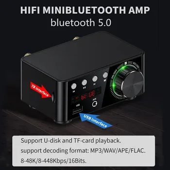 Mini bluetooth 5.0 HIFI Digital Power Audio Amplifier board 50WX2 Stereo AMP Amplificador Home Theater USB TF Card Player
Mini bluetooth 5.0 HIFI Digital Power Audio Amplifier board 50WX2 Stereo AMP Amplificador Home Theater USB TF Card Player