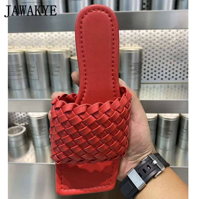 2020 Summer Braided Flat Slippers Women Square peep Toe Weave Leather Slides fashion Beach Shoes woman Runway Flats Mules Shoes
2020 Summer Braided Flat Slippers Women Square peep Toe Weave Leather Slides fashion Beach Shoes woman Runway Flats Mules Shoes