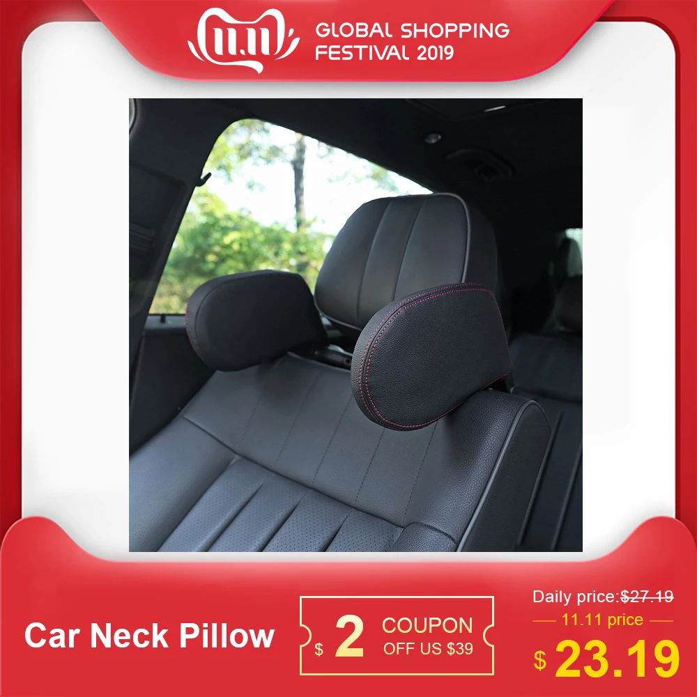 Leather Car Neck Pillow Seat Headrest Head Prop Support Both Sides Neck Adjustable Travel Pillow Car Styling Accessories
Leather Car Neck Pillow Seat Headrest Head Prop Support Both Sides Neck Adjustable Travel Pillow Car Styling Accessories