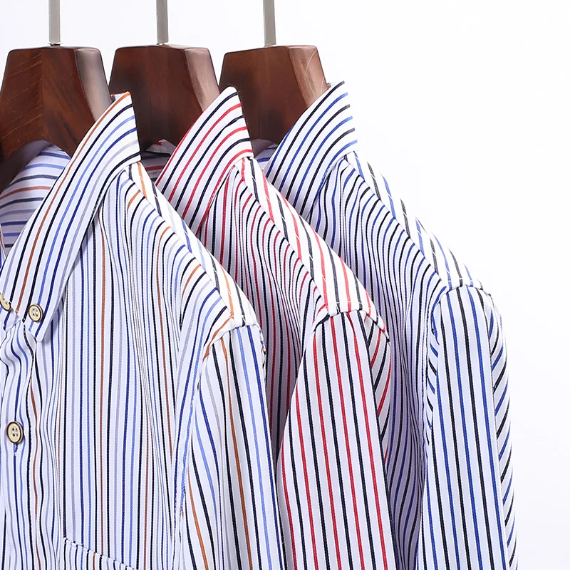 2020 Fall New Fashion Brand Shirts Mens Striped Long Sleeve Regular Fit Korean Button Down High Quality Casual Clothes
2020 Fall New Fashion Brand Shirts Mens Striped Long Sleeve Regular Fit Korean Button Down High Quality Casual Clothes