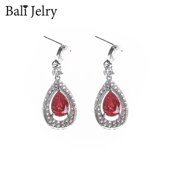 BaliJelry Retro 925 Silver Earrings Jewelry Water Drop Shape Ruby Zircon Gemstone Earring for Women Wedding Engagement Accessory
BaliJelry Retro 925 Silver Earrings Jewelry Water Drop Shape Ruby Zircon Gemstone Earring for Women Wedding Engagement Accessory