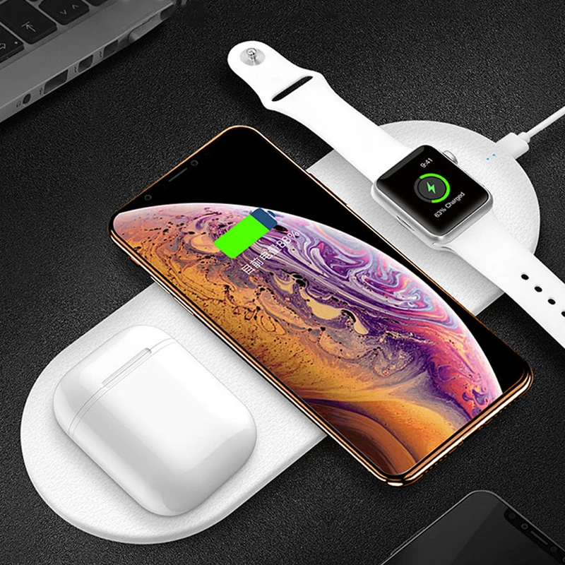 3 in 1 10W Fast Wireless Charger Fast Charging For iPhone11 X XR XS Max 8 for Aple Watch 1 2 3 4 For AirPods
3 in 1 10W Fast Wireless Charger Fast Charging For iPhone11 X XR XS Max 8 for Aple Watch 1 2 3 4 For AirPods