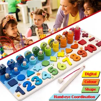 Montessori Children's Education Wooden Toys Busy Board Math Fishing Preschool Wooden Montessori Toy Counting Geometric Toys
Montessori Children's Education Wooden Toys Busy Board Math Fishing Preschool Wooden Montessori Toy Counting Geometric Toys