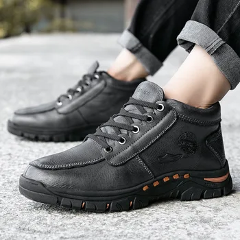 men genuine leather walking shoes high top outdoor sport boots men trekking shoes walking shoes man sneakers
men genuine leather walking shoes high top outdoor sport boots men trekking shoes walking shoes man sneakers