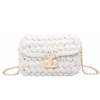 QZUnique Women's Hand Crochet Knit Crossbody Bag Metal Lock Weave Handbag Chain Shoulder Bag Green
QZUnique Women's Hand Crochet Knit Crossbody Bag Metal Lock Weave Handbag Chain Shoulder Bag Green