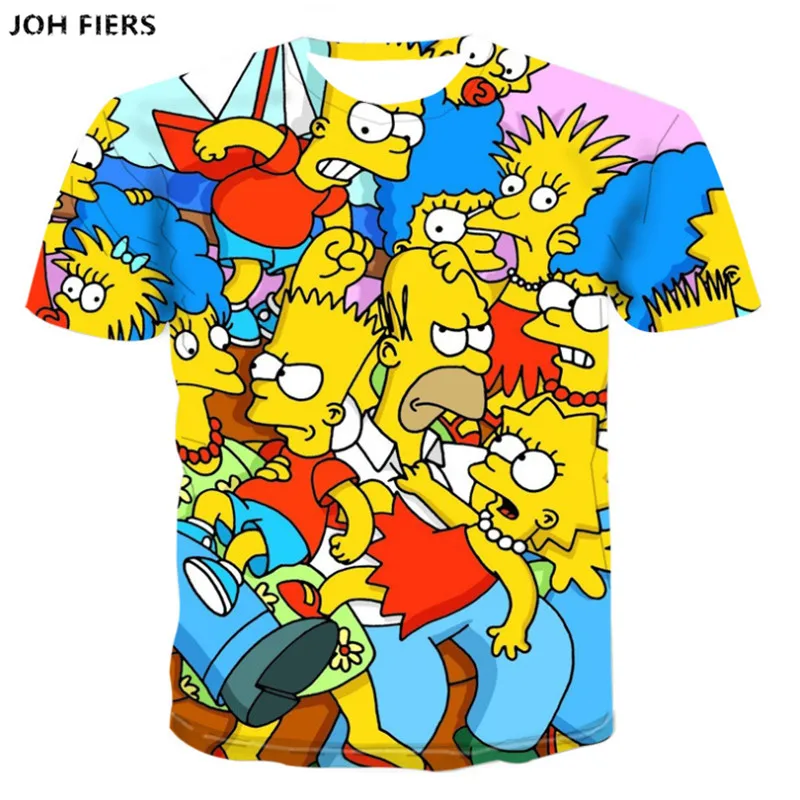 JOH FIERS Simpson Snoopy and other animation printing T-shirts with round collar and short sleeves in summer
JOH FIERS Simpson Snoopy and other animation printing T-shirts with round collar and short sleeves in summer