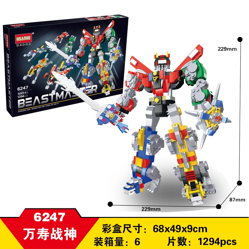 HSANHE 6246-6247 Mech Series Building Blocks 5-in-1 to Avoid Demolition Fit Beasts God of War Machine Assembled Building Blocks
HSANHE 6246-6247 Mech Series Building Blocks 5-in-1 to Avoid Demolition Fit Beasts God of War Machine Assembled Building Blocks