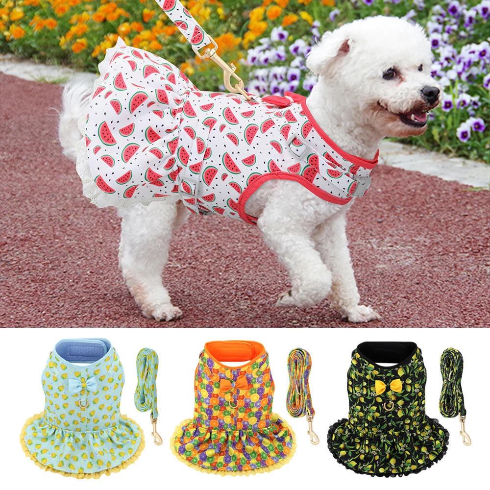 Dog Cat Summer Clothes Dress Mesh Puppy Kitten Vest Harness and Leash Rope Lovely Print Pet Cotten Clothes With Cute Bowtie XS-L
Dog Cat Summer Clothes Dress Mesh Puppy Kitten Vest Harness and Leash Rope Lovely Print Pet Cotten Clothes With Cute Bowtie XS-L