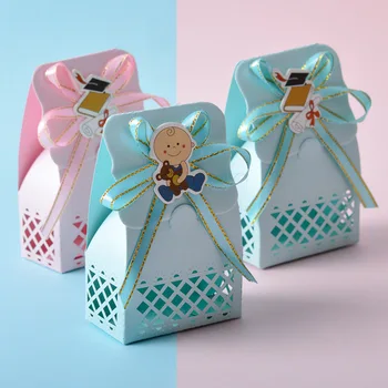 New Pink/Bule Creative Baby Shower Candy Box Wedding Favors And Gifts Boxes Birthday Party Decoration Supplies For Guests
New Pink/Bule Creative Baby Shower Candy Box Wedding Favors And Gifts Boxes Birthday Party Decoration Supplies For Guests