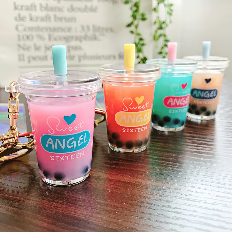 CHUNOU New Key chain Cartoon Cute Car Keychain Mini Milk Tea Cup Liquid Crystal Quicksand Sequin Key Ring Bag Pendant for Women
CHUNOU New Key chain Cartoon Cute Car Keychain Mini Milk Tea Cup Liquid Crystal Quicksand Sequin Key Ring Bag Pendant for Women