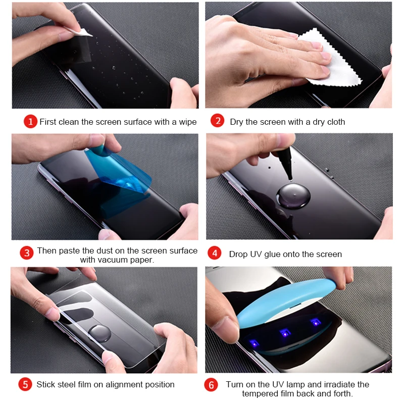 UV Tempered Glass For Samsung Galaxy S10 Plus Glass S9 S8 Screen Protector S20 Ultra S10e S 9 8 10 e Note 9 10 s10 lite Protect