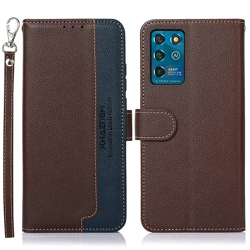 

For ZTE Blade V30 Vita 2021 Flip Case Luxury Business Leather Shell RFID Blocking Wallet Funda Blade V30 Case ZTE V 30 30Vita