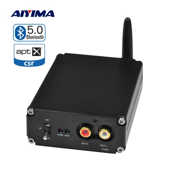 

AIYIMA CSR8675+ES9038 APTX HD Bluetooth Decoder DAC Bluetooth 5.0 Receiver Coaxial Fiber RCA Output JRC5532 Decoding